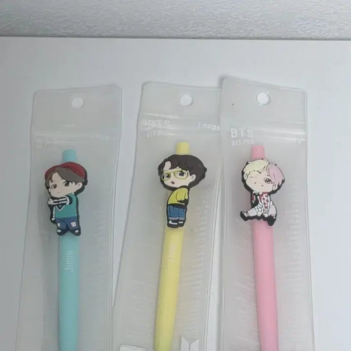 [BUNJANG] BTS Character Gel Pen 3 Set / BTS 캐릭터 젤펜 3종 세트