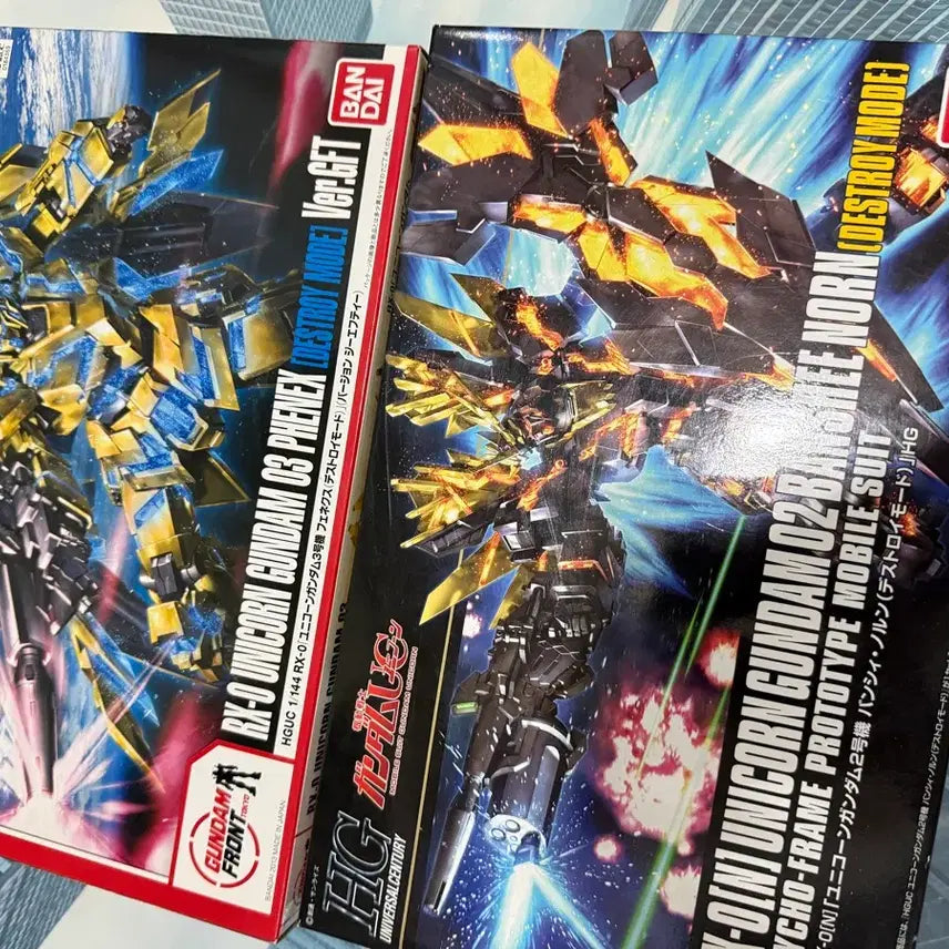 [BUNJANG] HGUC RX-0 Unicorn Gundam 03 Phenex &amp; Banshee Model Kit Set / HGUC RX-0 유니콘 건담 03 페넥스/ 벤시 세트판매