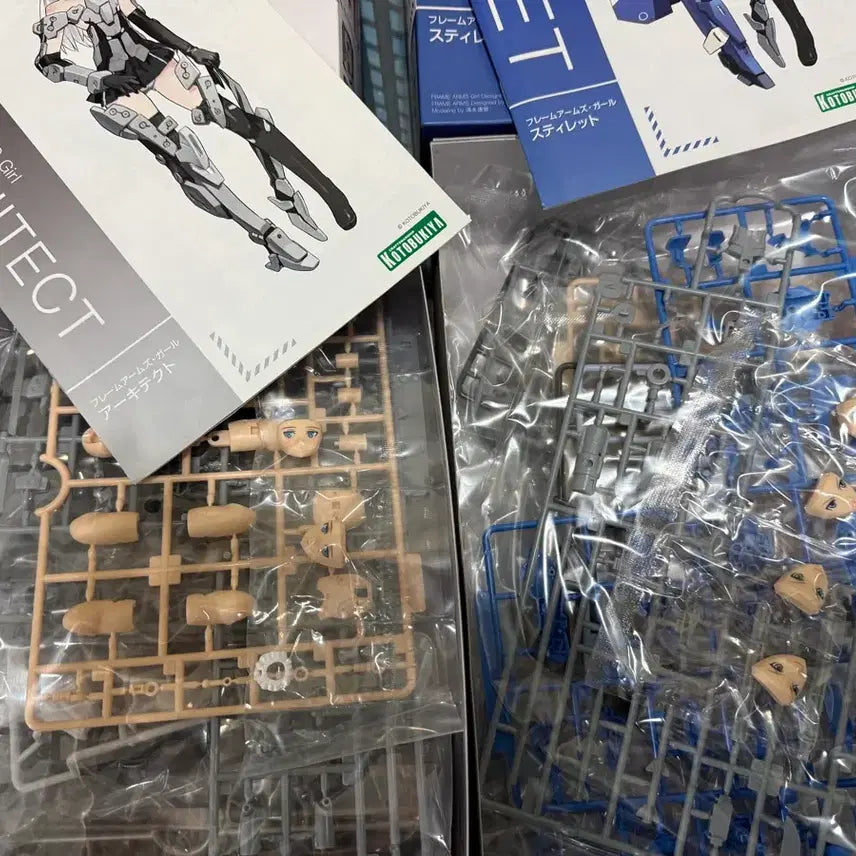 [BUNJANG] Frame Arms Girl Architect &amp; Styllet Plastic Model Kit Bundle / 프레임암즈걸 아키텍트 / 스타일렛 플라스틱 모델 키트