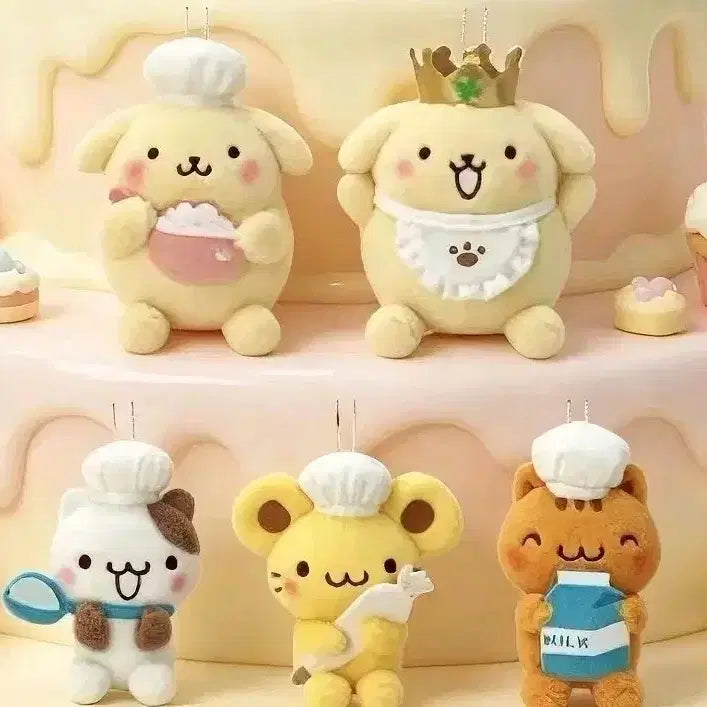 [BUNJANG] Sanrio Pompompurin 30th Anniversary Popup Mascot Set / 산리오 폼폼푸린 30주년 애니버서리 팝업 마스코트 5종