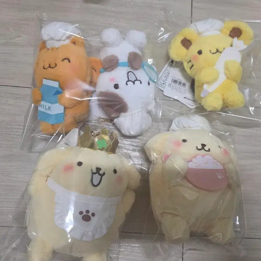 [BUNJANG] Sanrio Pompompurin 30th Anniversary Popup Mascot Set / 산리오 폼폼푸린 30주년 애니버서리 팝업 마스코트 5종