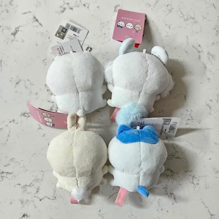 [BUNJANG] Cheekawa Hachiware Usagi Momonga Bean Eye Mini Doll Keychain Set (4 Types) / 먼작귀 콩눈 치이카와 하치와레 우사기 모몽가  미니 인형 키링 4종 세트
