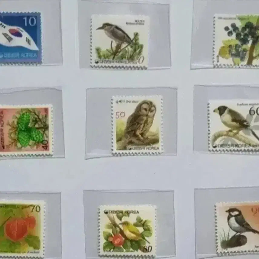 [BUNJANG] Vintage Postage Stamps (10-90 Won) / 보통우표 (10원 ~ 90원)