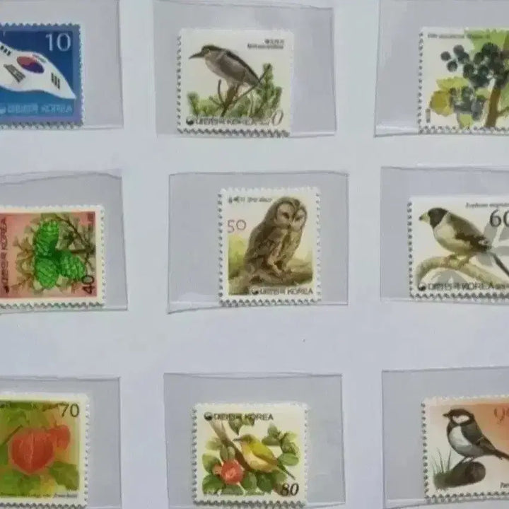 [BUNJANG] Vintage Postage Stamps (10-90 Won) / 보통우표 (10원 ~ 90원)