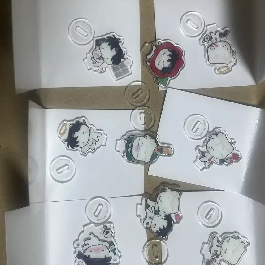 [BUNJANG] Jangsham Rose and Champagne SD Mini Acrylic Stand Set / 장샴 장미와 샴페인 SD 미니 아크릴 스탠드 세트