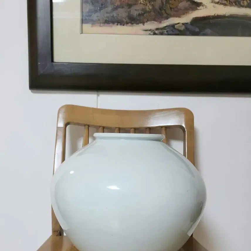 [BUNJANG] Master Cho Han-kyung Celadon Porcelain Moon Jar (1st Generation) / 1세대 조평 조한경 명장 백자 달항아리 도자기