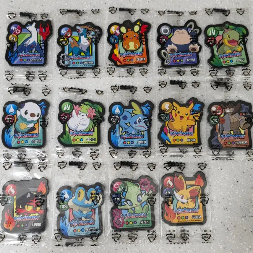 [BUNJANG] Pokemon Cookie Magnet Set / 포켓몬  쿠키 마그넷  피카츄  수댕이  등등