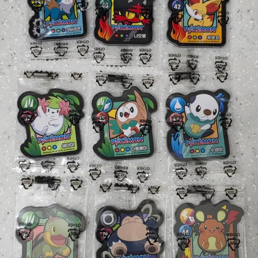 [BUNJANG] Pokemon Cookie Magnet Set / 포켓몬  쿠키 마그넷  이브이 잠만보 등등