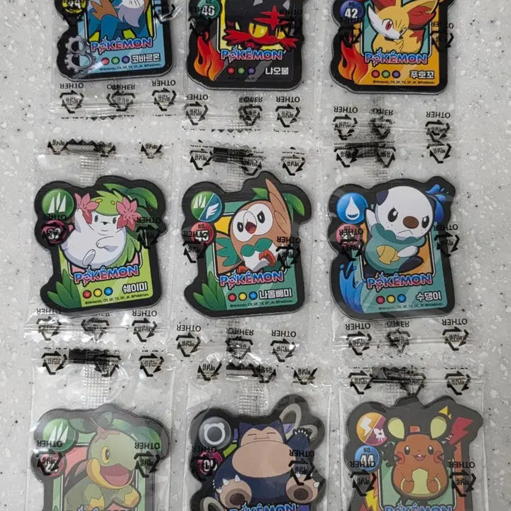 [BUNJANG] Pokemon Cookie Magnet Set / 포켓몬  쿠키 마그넷  이브이 잠만보 등등