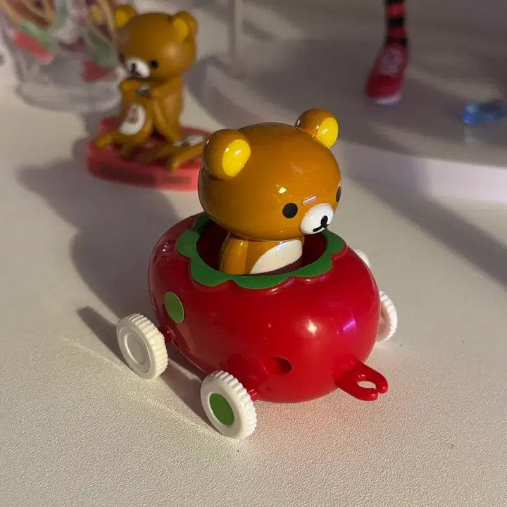 [BUNJANG] Rilakkuma Strawberry Tea Wind-up Toy / 리락쿠마 딸기 차 태엽