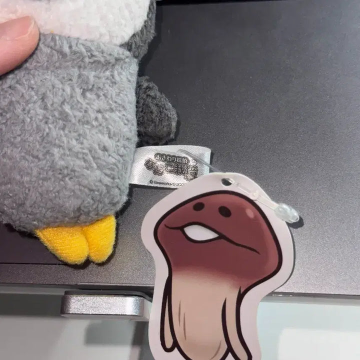 [BUNJANG] Rare Penguin Nameko Doll Keyring / 레어) 펭귄 나메코 인형 키링
