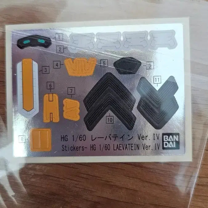 [BUNJANG] Bandai HG 1/60 LBH-45 L-Gaim Ver. IV Foil Sticker / 반다이 HG 1/60 레바테인 Ver. IV 호일 스티커
