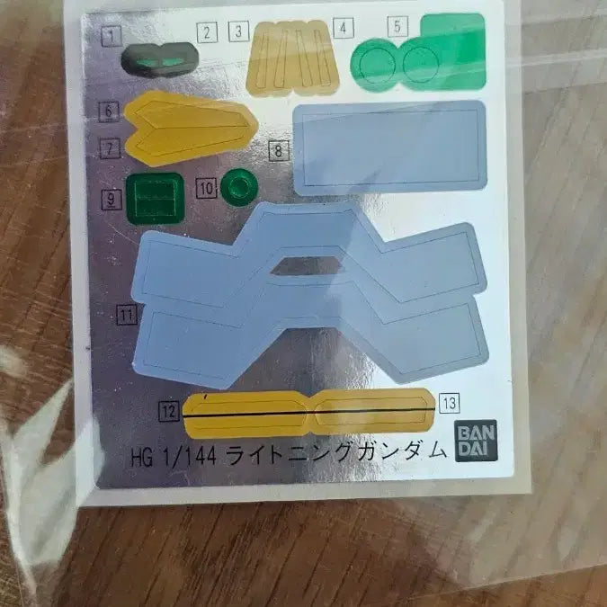 [BUNJANG] HG 1/144 Lightning Gundam Foil Stickers / hg 라이트닝 건담 호일 스티커