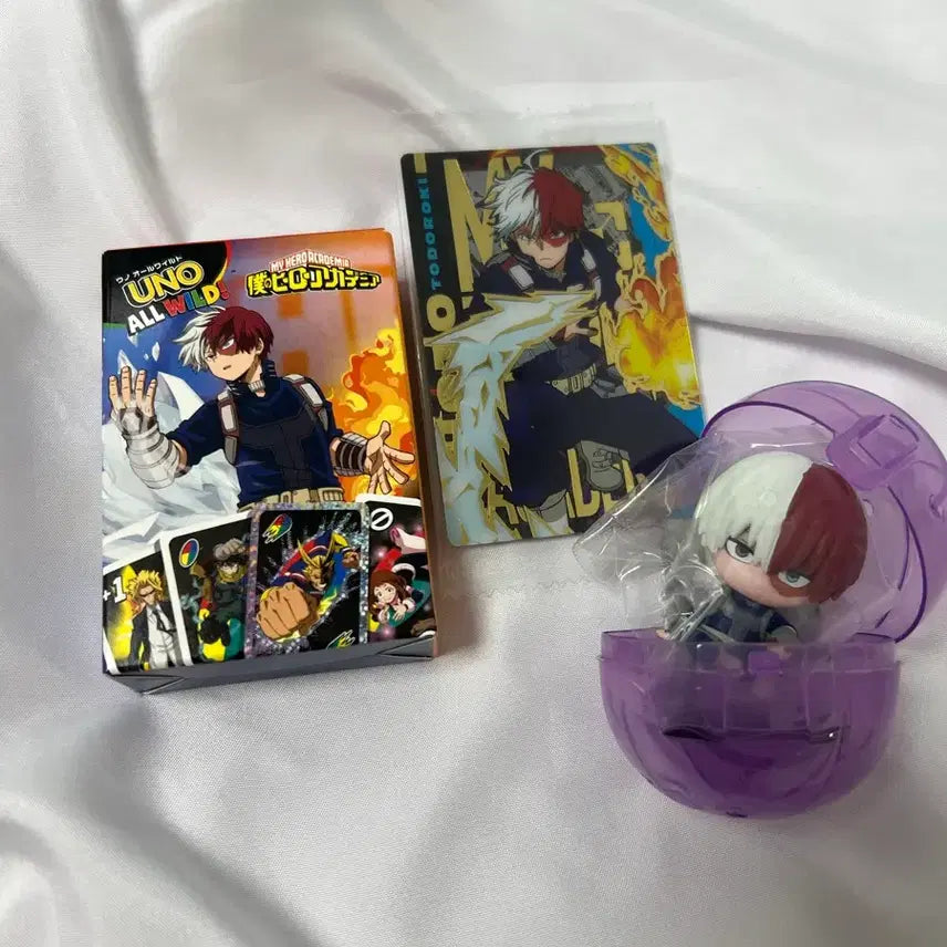 [BUNJANG] My Hero Academia Todoroki Uno Card &amp; Wafer Clear Card Set / 나히아 쇼토 우노 카드 스와라세타이 클리어카드 세트