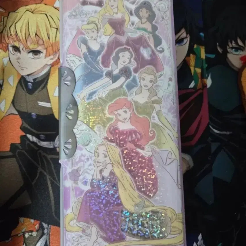 [BUNJANG] Disney Princess Hologram Pencil Case - Classic Vintage Stationery / 디즈니 프린세스 홀로그램 필통 공주 고전문구 고전필통
