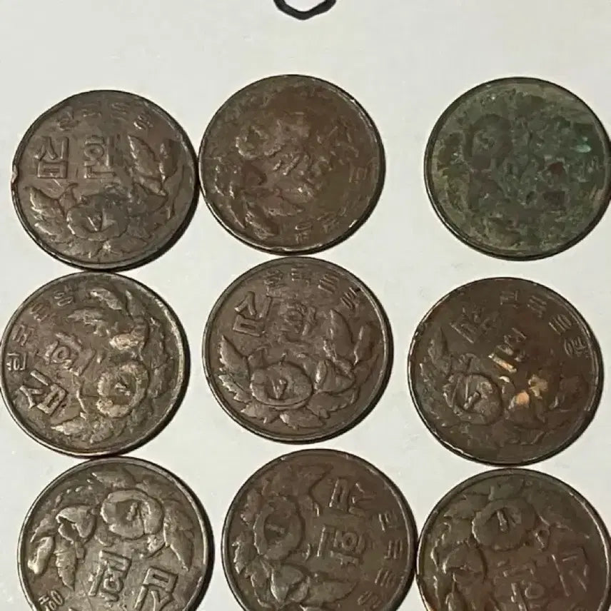 [BUNJANG] 10 Won Coin Bundle (1959, 1961) / 희귀주화 십환(10환) 9개 묶음 판매 (B/C택1)