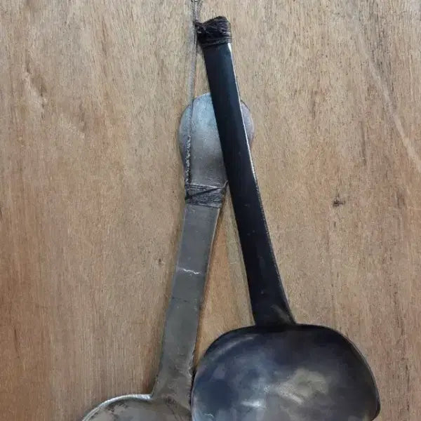 [BUNJANG] Korean Antique Brass Rice Spoon Set (2 pcs) / 한국의 민속품  / 정겨운 옛날 놋주걱 2점