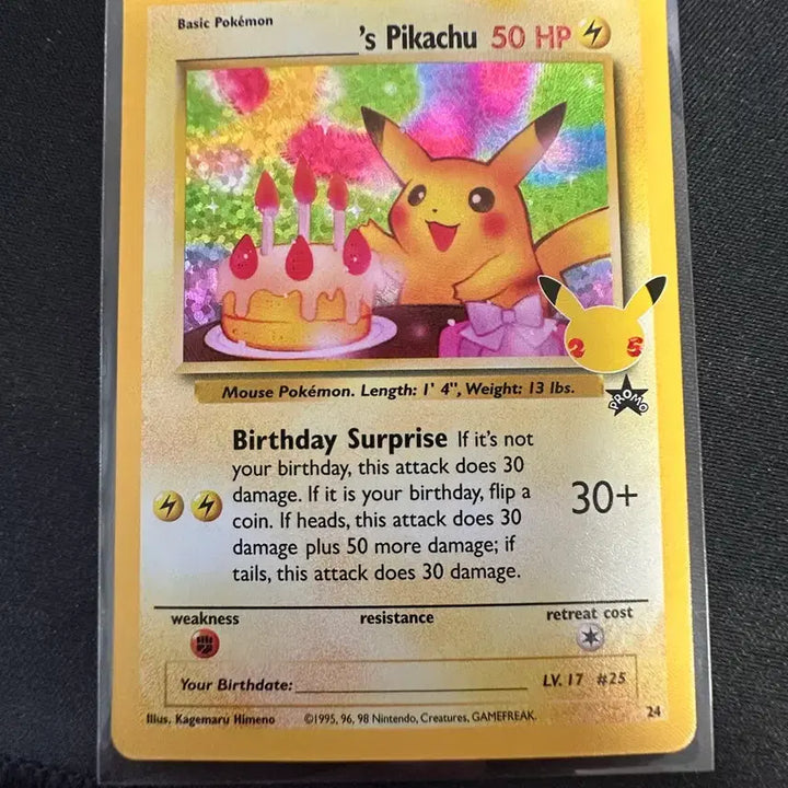 [BUNJANG] Pokemon Birthday Pikachu Promo Card (North America) / 북미 포켓몬 카드 생일 피카츄 프로모