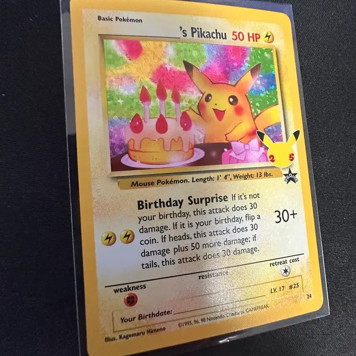 [BUNJANG] Pokemon Birthday Pikachu Promo Card (North America) / 북미 포켓몬 카드 생일 피카츄 프로모