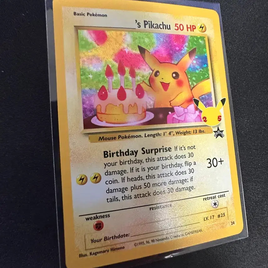 [BUNJANG] Pokemon Birthday Pikachu Promo Card (North America) / 북미 포켓몬 카드 생일 피카츄 프로모