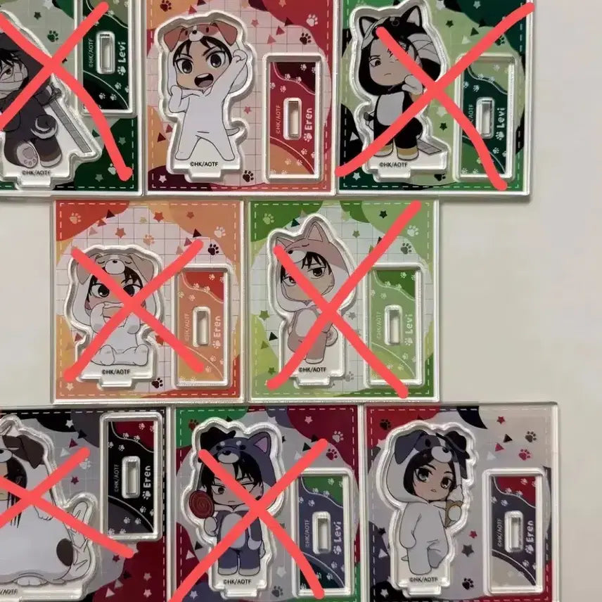 [BUNJANG] Attack on Titan Levi Eren Animalko SD Acrylic Stand / 진격의거인 진격거 에렌 아니마루코 sd아크릴
