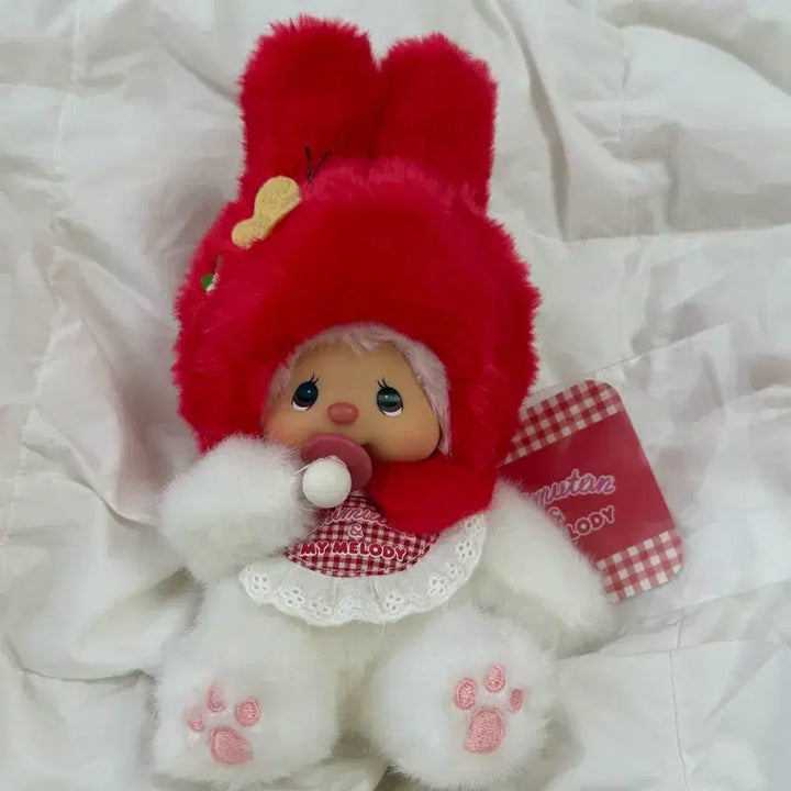[BUNJANG] Sanrio My Melody x Chimutan Monchhichi Doll / 산리오 마이멜로디 치무탄 몬치치