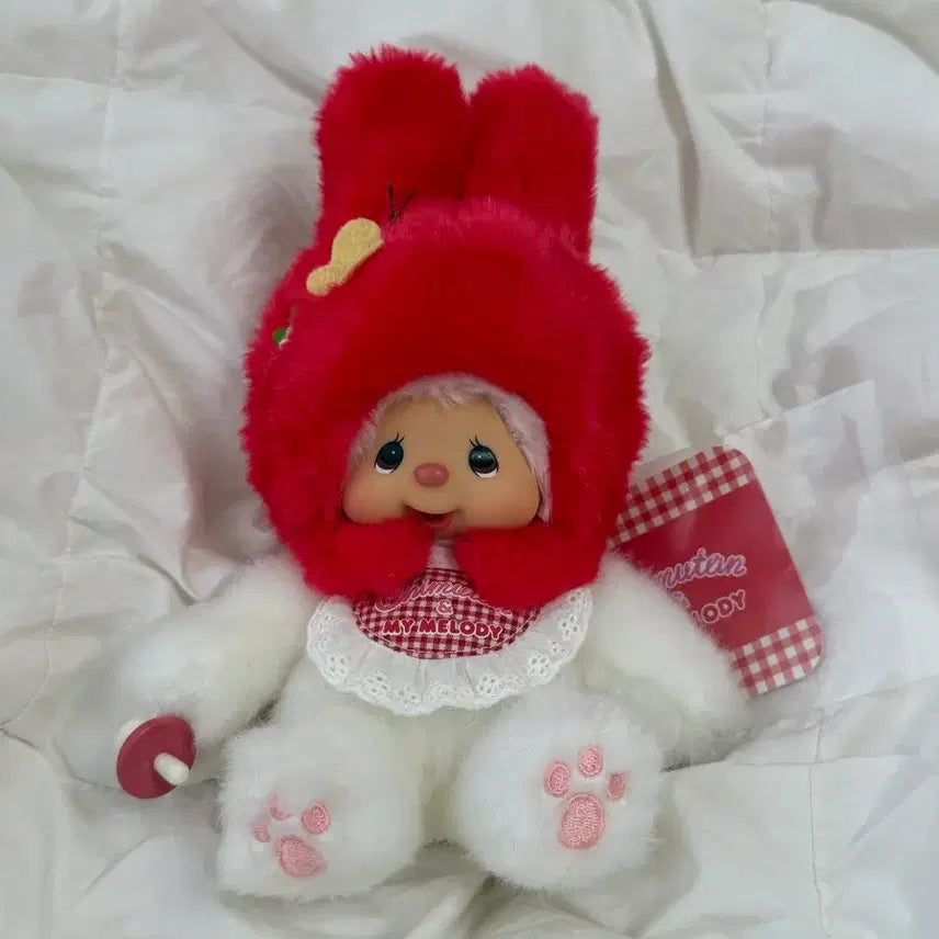 [BUNJANG] Sanrio My Melody x Chimutan Monchhichi Doll / 산리오 마이멜로디 치무탄 몬치치
