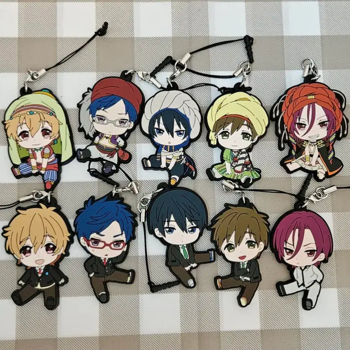 [BUNJANG] Free! Rubber Strap Keychain Bundle Set / [일괄] 프리! free! 러버스트랩 키링
