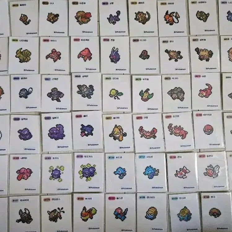 [BUNJANG] Pokemon Sticker Pixel Mewtwo / 포켓몬 띠부씰 픽셀 판매+ 미개봉픽셀뮤츠 54종