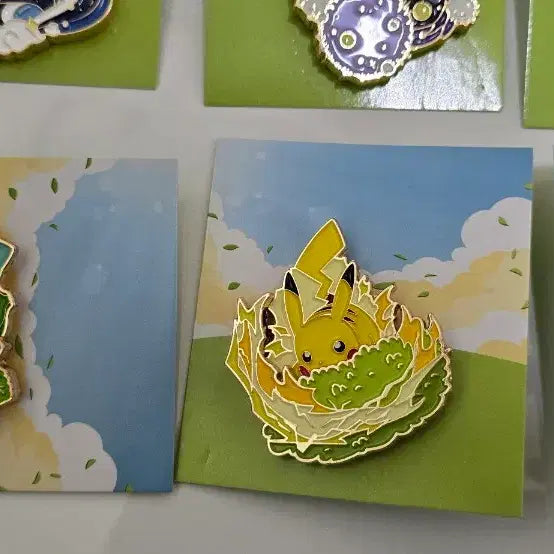 [BUNJANG] Pokemon x Isaac Toast Metal Badge Set / 포켓몬스터 이삭토스트 뱃지 6종 일괄로 팝니다