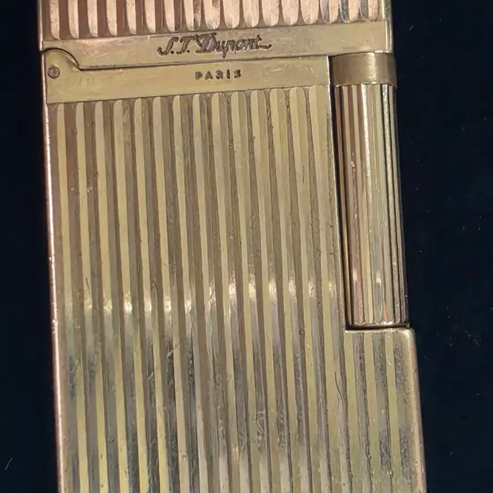 [BUNJANG] S.T. Dupont Lighter Gold Vertical Stripe / S.T. 듀퐁 라이터 금장 세로줄