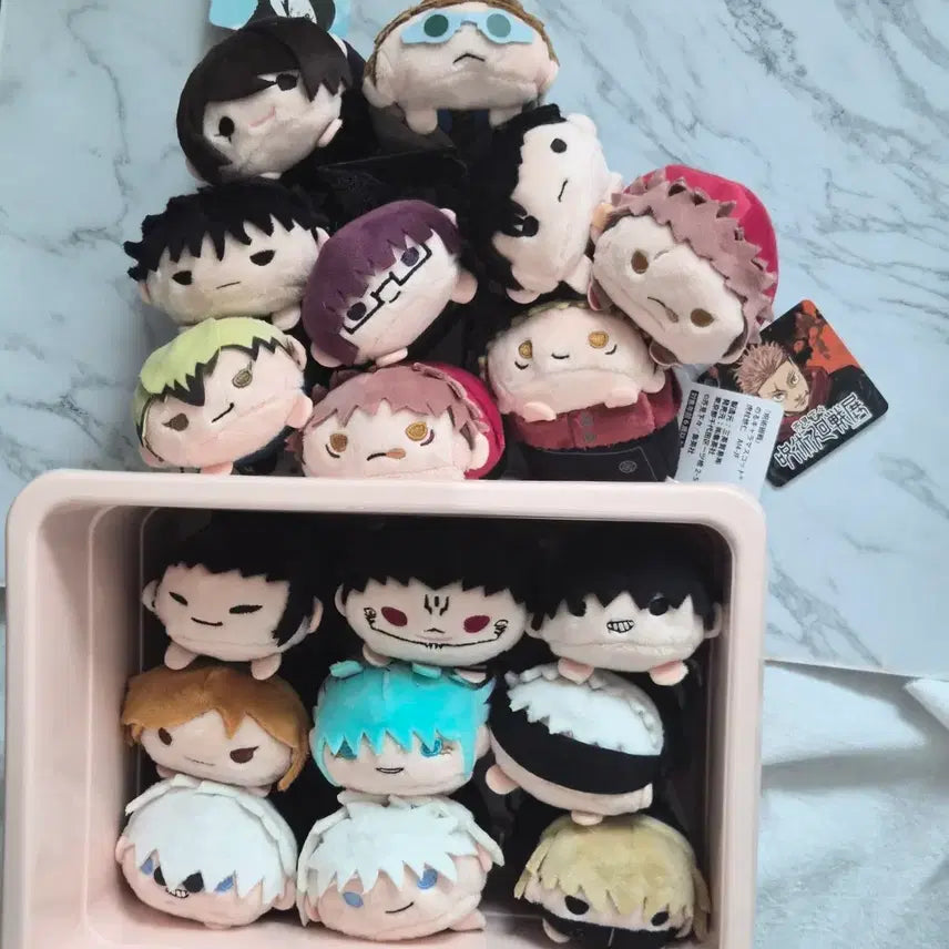 [BUNJANG] Jujutsu Kaisen Tsumu Tsumu Plush Set / 세트18개 일괄 주술회전 누이 인형 쯔무 노루캬라 원화전