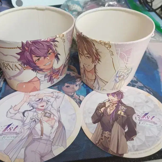 [BUNJANG] Nukarnival Cafe Collaboration Coaster &amp; Cup Holder Set / [나눔] 누카니발 카페콜라보 코스터 2개&amp;컵홀더 2개