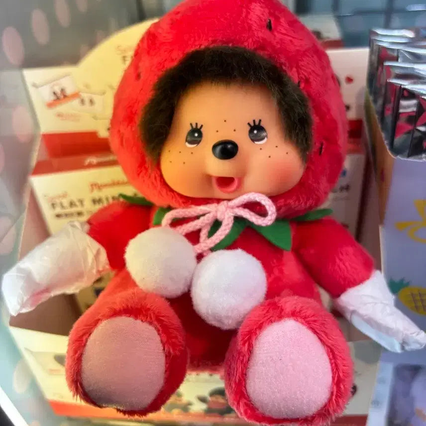 [BUNJANG] Ichigo Monchhichi Strawberry Monchhichi Doll / 새상품)이치고 몬치치인형 딸기몬치치