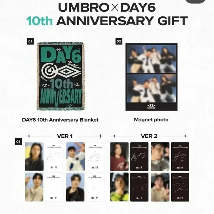 [BUNJANG] Day6 10th Anniversary Umbro Blanket Gift Set / 데이식스 엄브로 10주년 블랭킷 기프트 세트