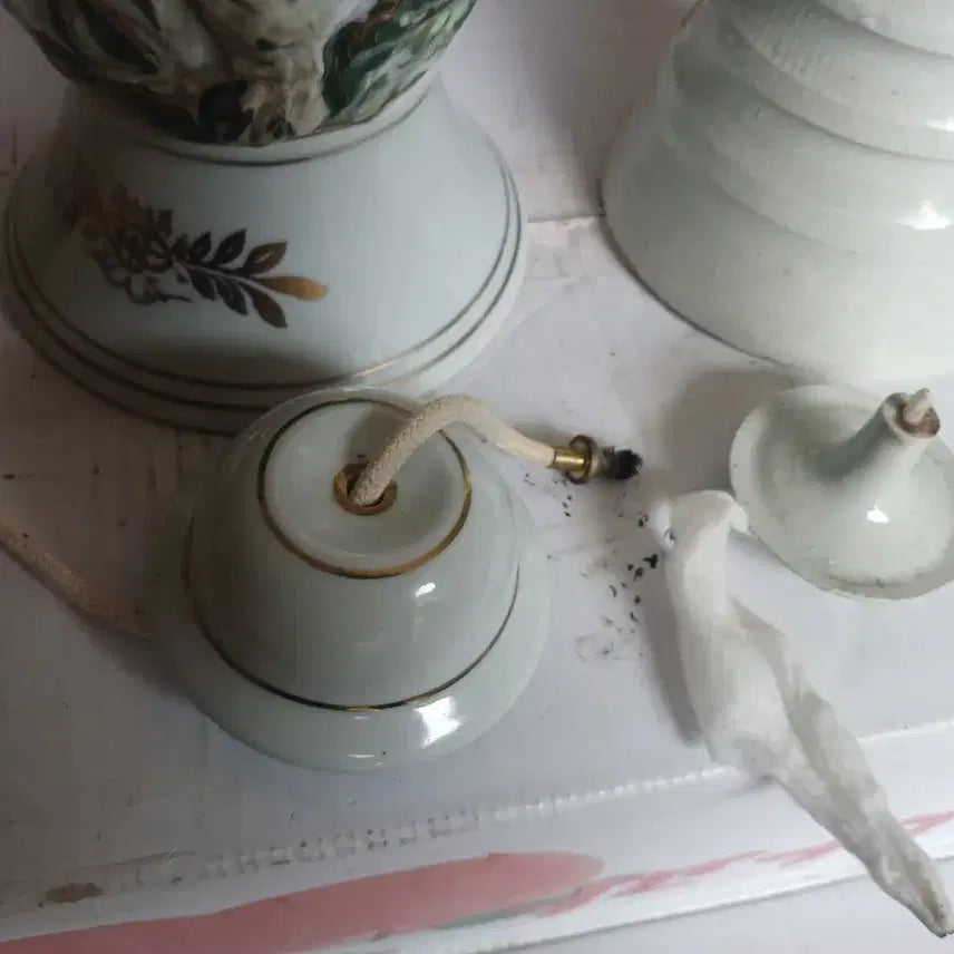 [BUNJANG] Celadon Porcelain Lantern Pair / 도자기유등 두점일괄