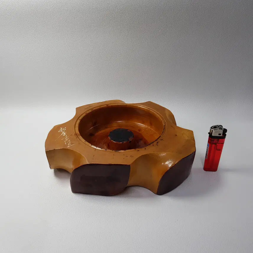 [BUNJANG] Antique Wooden Log Ashtray / 통나무 목재 재떨이