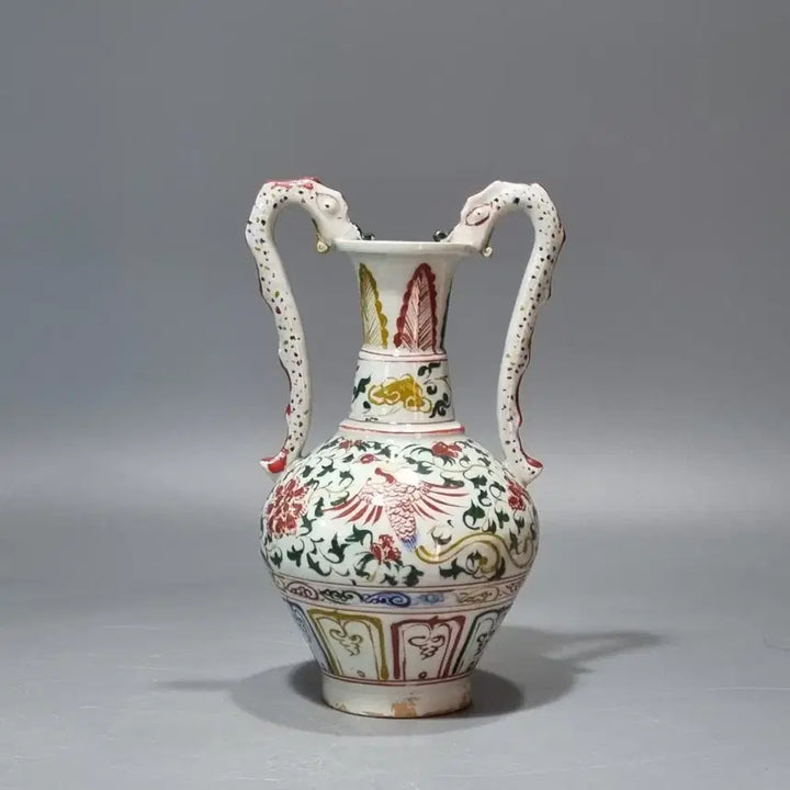 [BUNJANG] Ming Dynasty Wanli Period Doucai Dragon and Phoenix Vase / 오채 용봉문 양이병