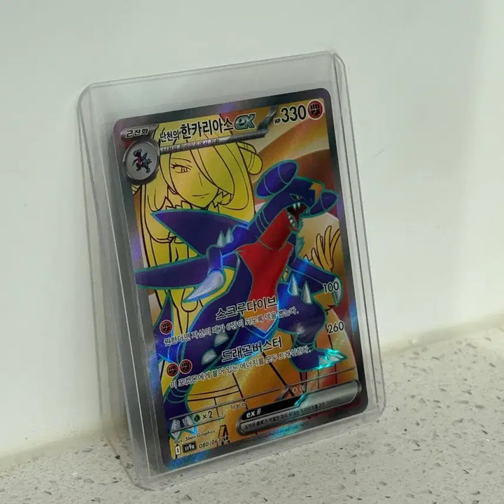 [BUNJANG] Pokemon Card Garchomp EX SR / 포켓몬카드 한카리아스 EX SR 슬리브+탑로더