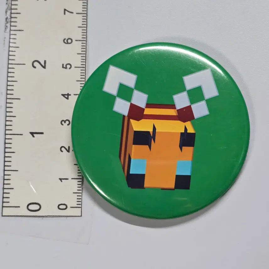 [BUNJANG] Minecraft Bee Can Badge Pin / 마인크래프트 꿀벌 캔뱃지 핀