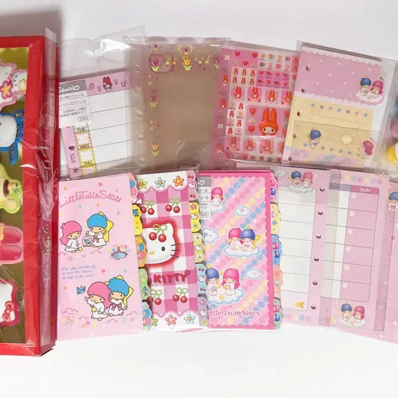[BUNJANG] Vintage Hello Kitty &amp; KikiLala Diary Supplies Bundle / (일괄)고전키티속지 고전키티다이어리 키키라라다이어리 빨간마멜 고전키티집게