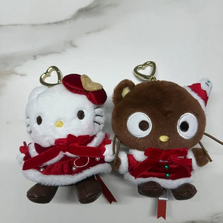 [BUNJANG] Sanrio Christmas Chococat Mascot Keychain Plush / 산리오 크리스마스 초코캣 마스코트 키링 인형