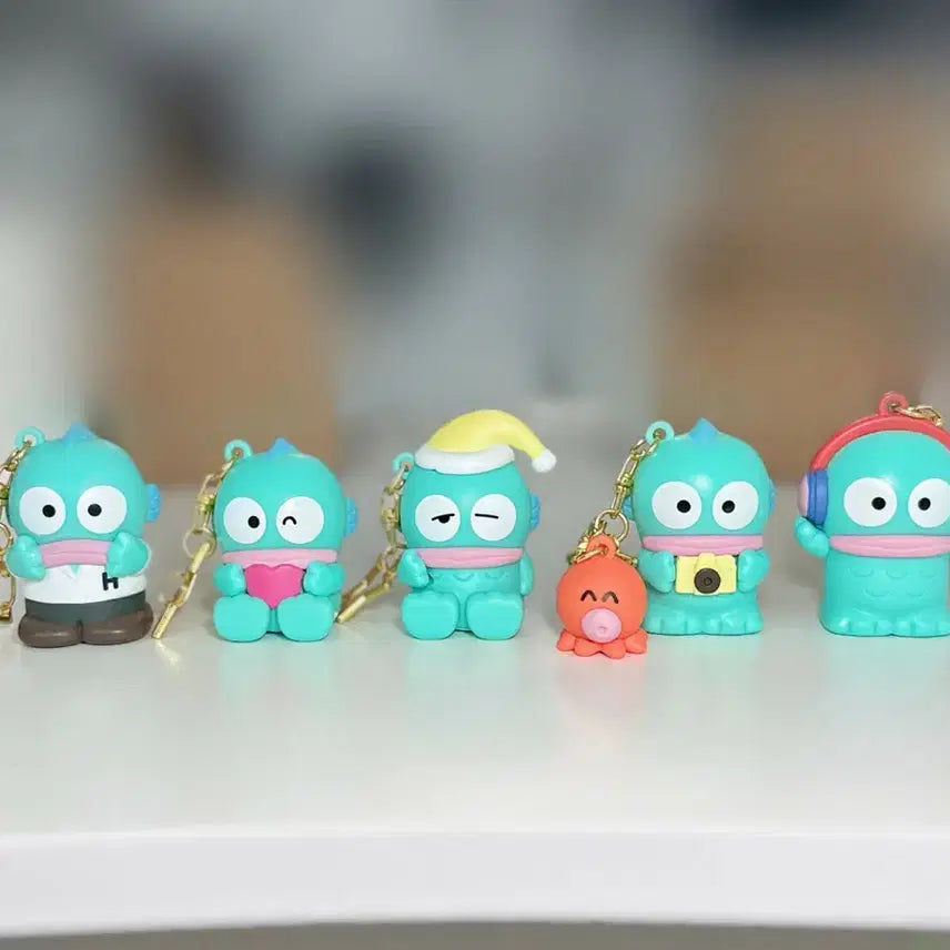 [BUNJANG] Sanrio Hangyodon Secret Keyring Set / 산리오 한교동 시크릿 키링 5종 일괄