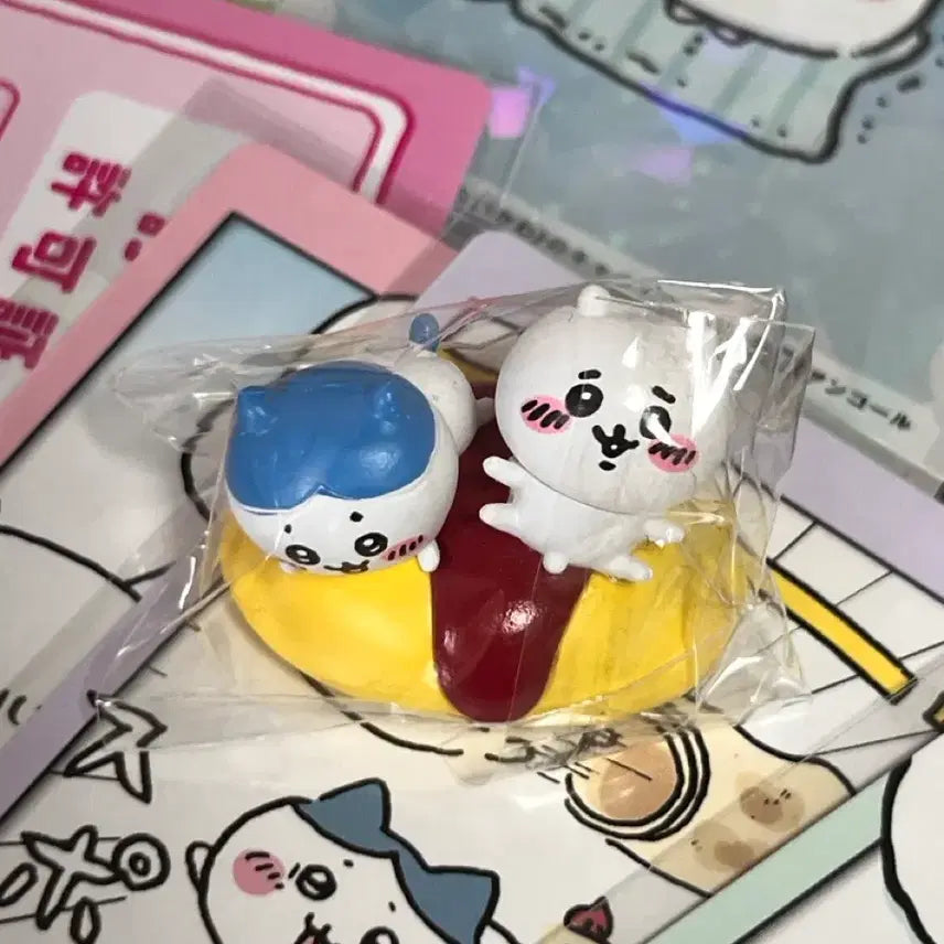 [BUNJANG] Chiikawa Omurice Figure Gacha Hachware Keychain / 치이카와 오므라이스 피규어 가챠, 하치와레, 카드, 키링