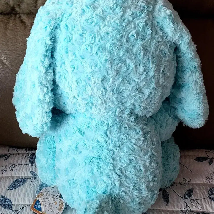 [BUNJANG] Happy Birth Color Pastel Blue Rabbit Plush Toy (40-45cm) / 해피버쓰칼라 파스텔블루 토끼인형(새상품)