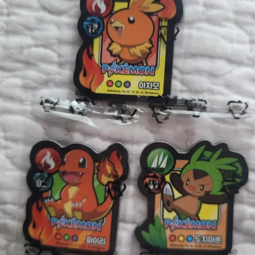 [BUNJANG] Pokemon Cookie Magnet Set (Torchic, Charmander, Chespin) / 포켓몬 쿠키 마그넷 아차모 파이리 도치마론 일괄