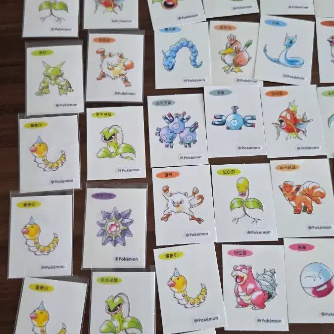 [BUNJANG] Pokemon Artwork TTI Board Stickers 50 Stickers / 포켓몬 아트워크 띠부씰 아트웍 개봉씰 50장 특가 판매!