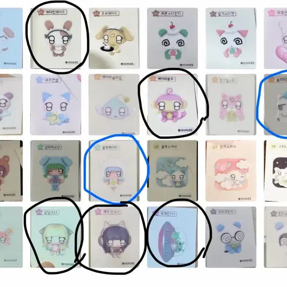 [BUNJANG] HooHooEe Ttibusseal Sticker Collection / [여러장] 후후이 띠부씰 교환 판매