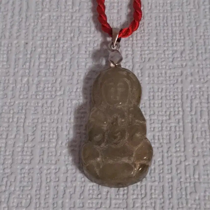 [BUNJANG] Natural Jadeite Guanyin Bodhisattva Buddha Pendant / 천연 비취 [ 관세음 보살 ] 불상 펜던트 [ 비취옥 ]