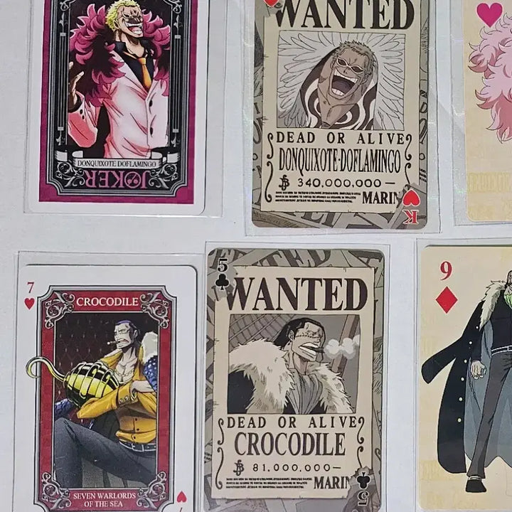 [BUNJANG] One Piece Crocodile Doflamingo Card Set Limited Trump ID Card Jump POB / 원피스 크로커다일 카드 일괄 한정 트럼프,ID 카드 점프특전